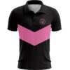 BG2503 Solid V Pink Front BG2503 Solid V Golf Polo