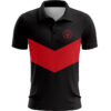 BG2503 Solid V Red Front BG2503 Solid V Golf Polo