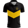 BG2503 Solid V Yellow Front BG2503 Solid V Golf Polo