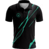 BG2506Black Marble Teal Front BG2506 Black Marble Golf Polo