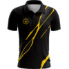 BG2506Black Marble Yellow Front BG2506 Black Marble Golf Polo